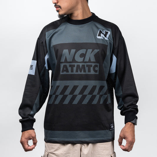 Vizcaya Shadow Long Sleeve Jersey Tee - Black/Grey