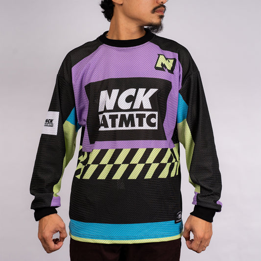 Vizcaya Eggplant Long Sleeve Jersey Tee - Black/Purple