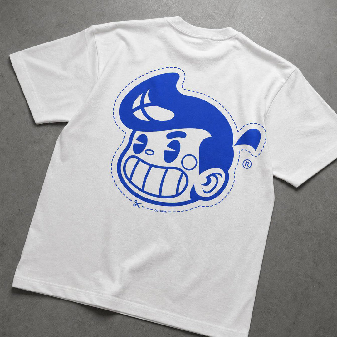 Cut-out Head Logo - White