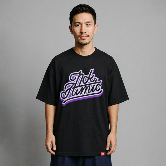 Block Hard Script Tee - Black