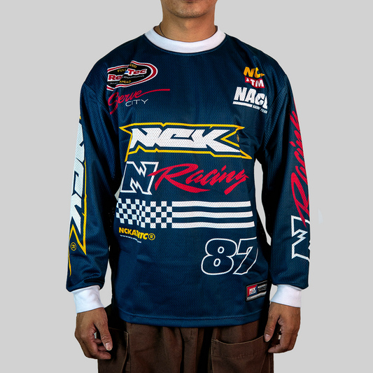 Swerve Long Sleeve Jersey Tee - Navy