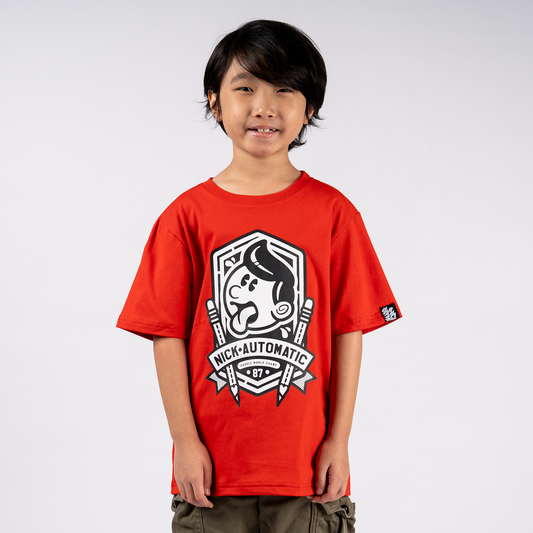 Pencil Crew V2 Kids' Tee - Red