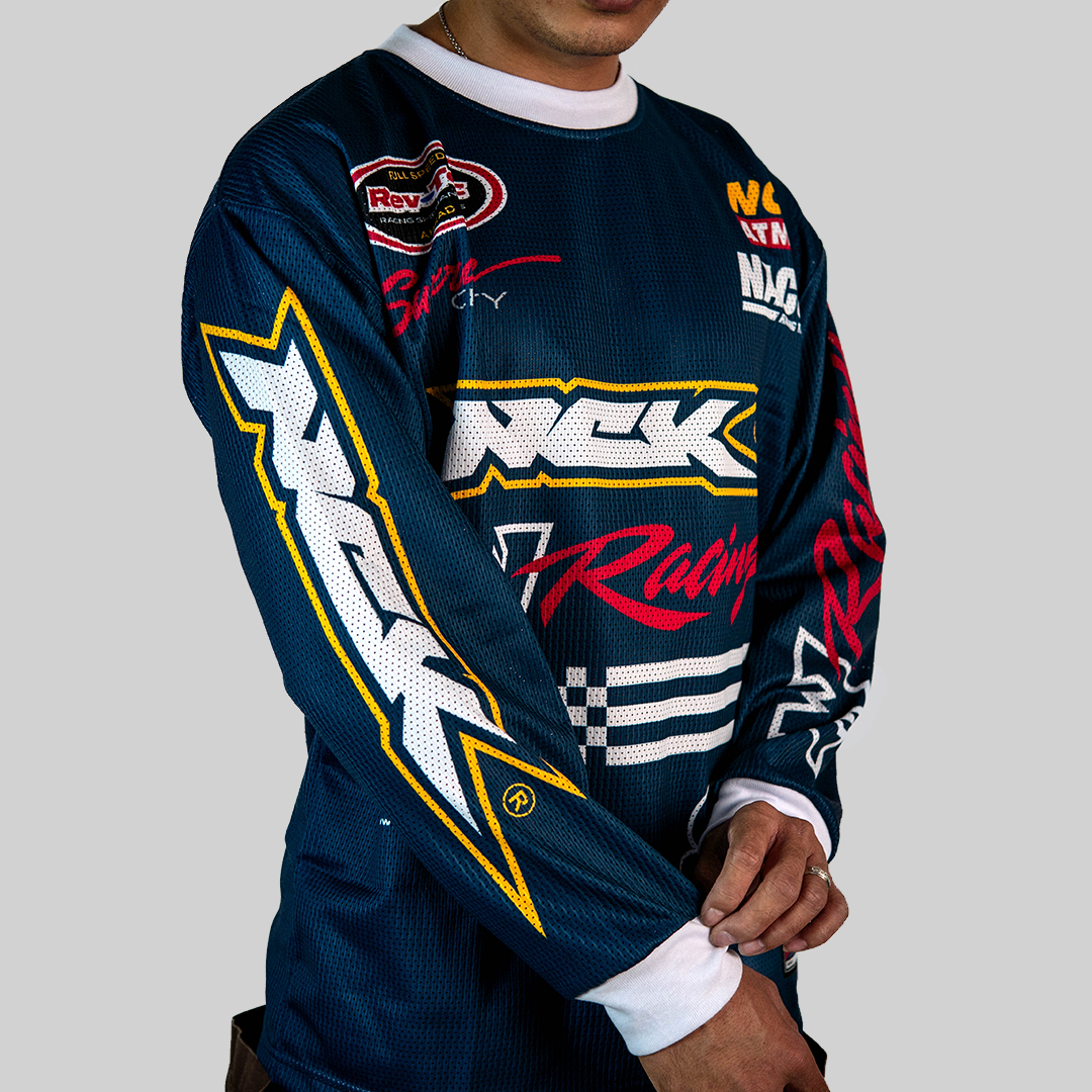 Swerve Long Sleeve Jersey Tee - Navy