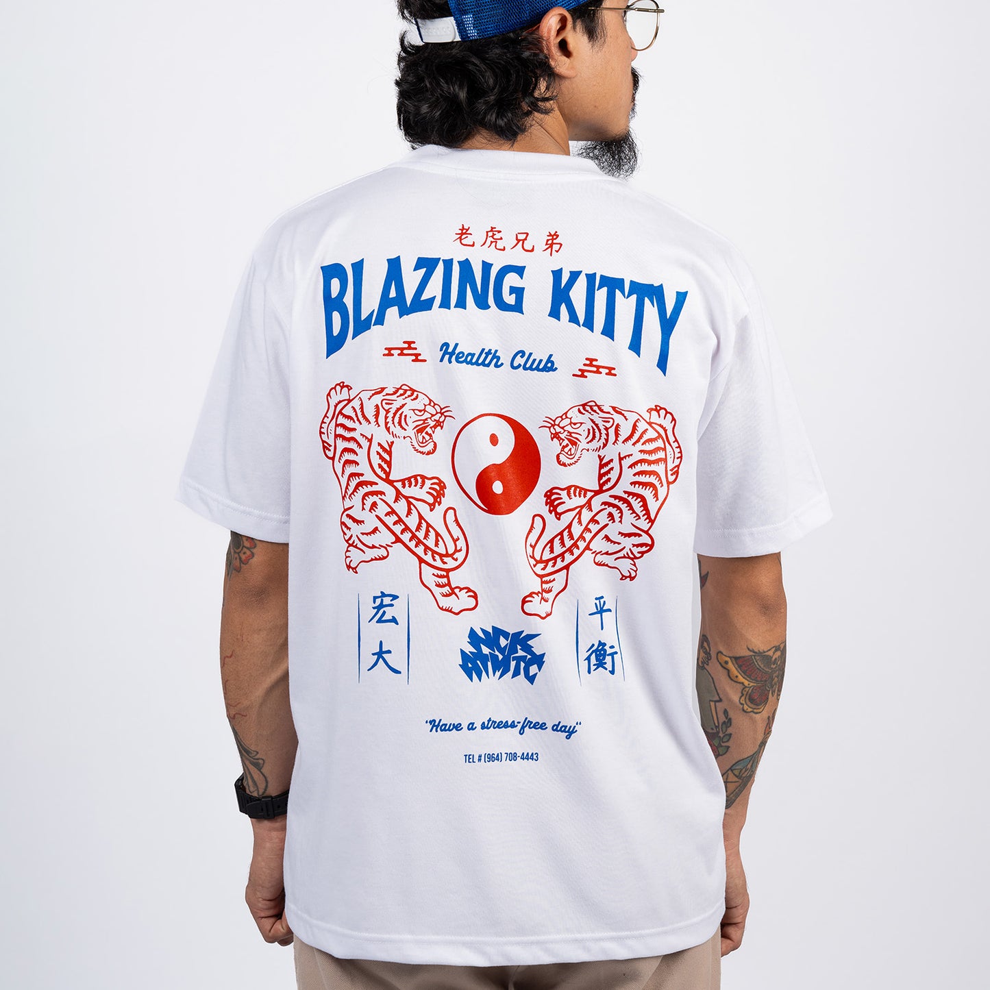 Blazing Kitty Tee - White
