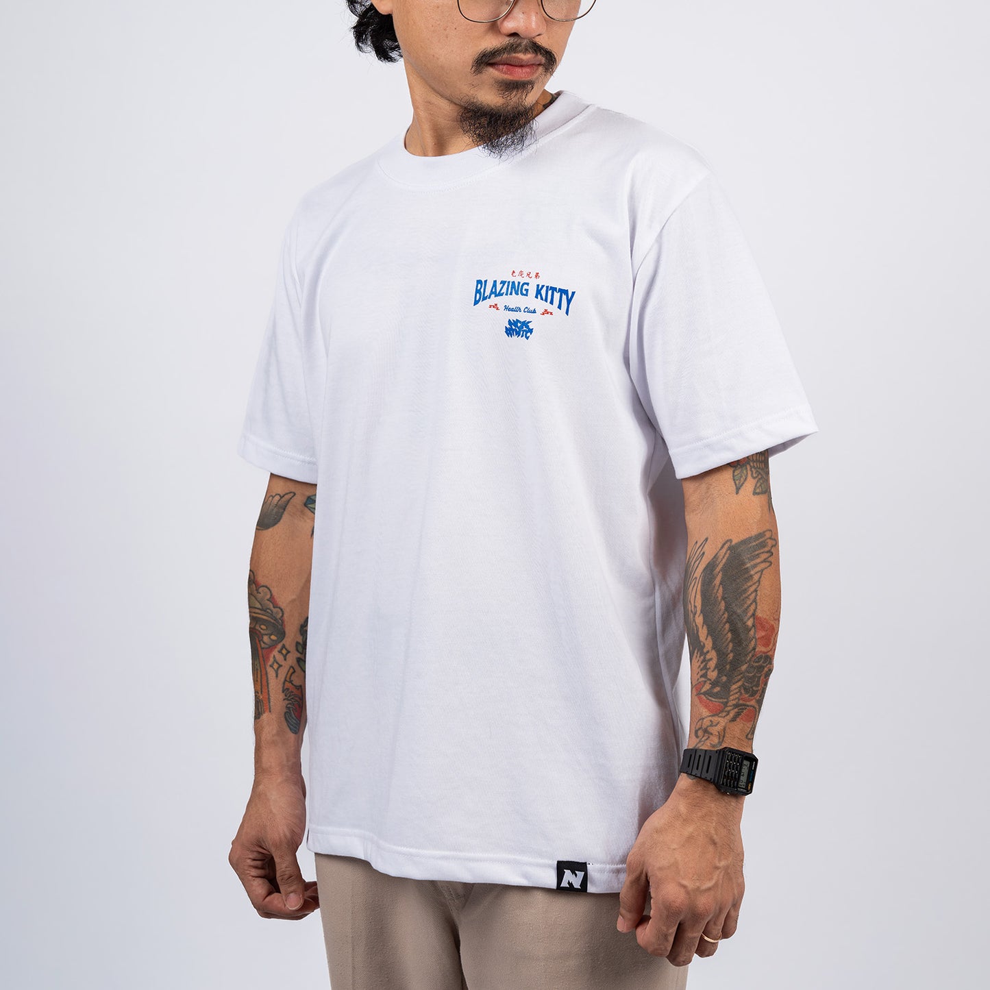 Blazing Kitty Tee - White