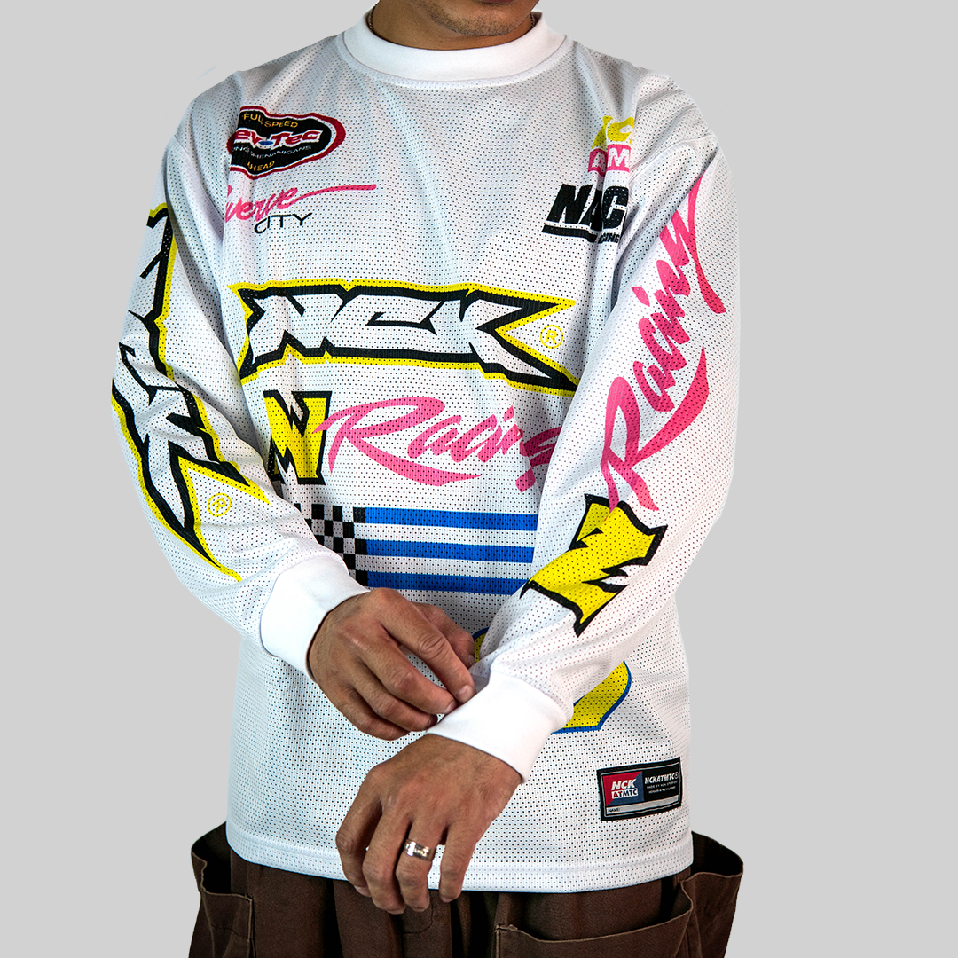 Swerve Long Sleeve Jersey Tee - White