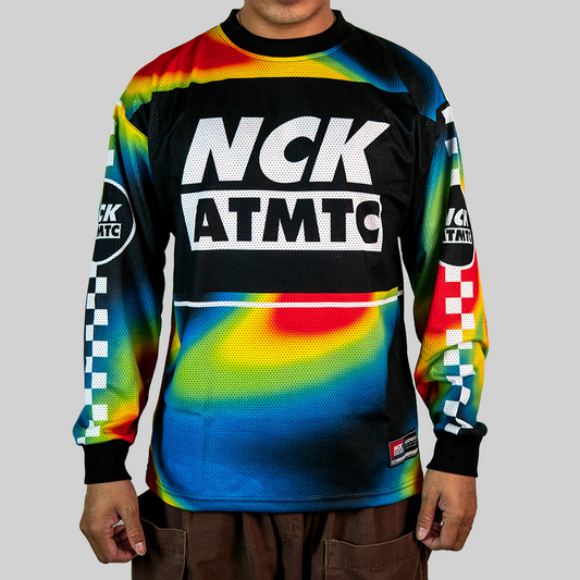 Moto Badger Long Sleeve Jersey Tee - Gecko Heatmap
