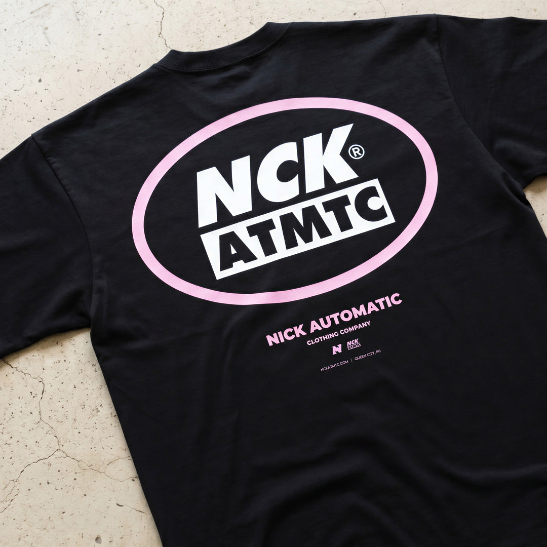 Block Badge Tee - Black Pink