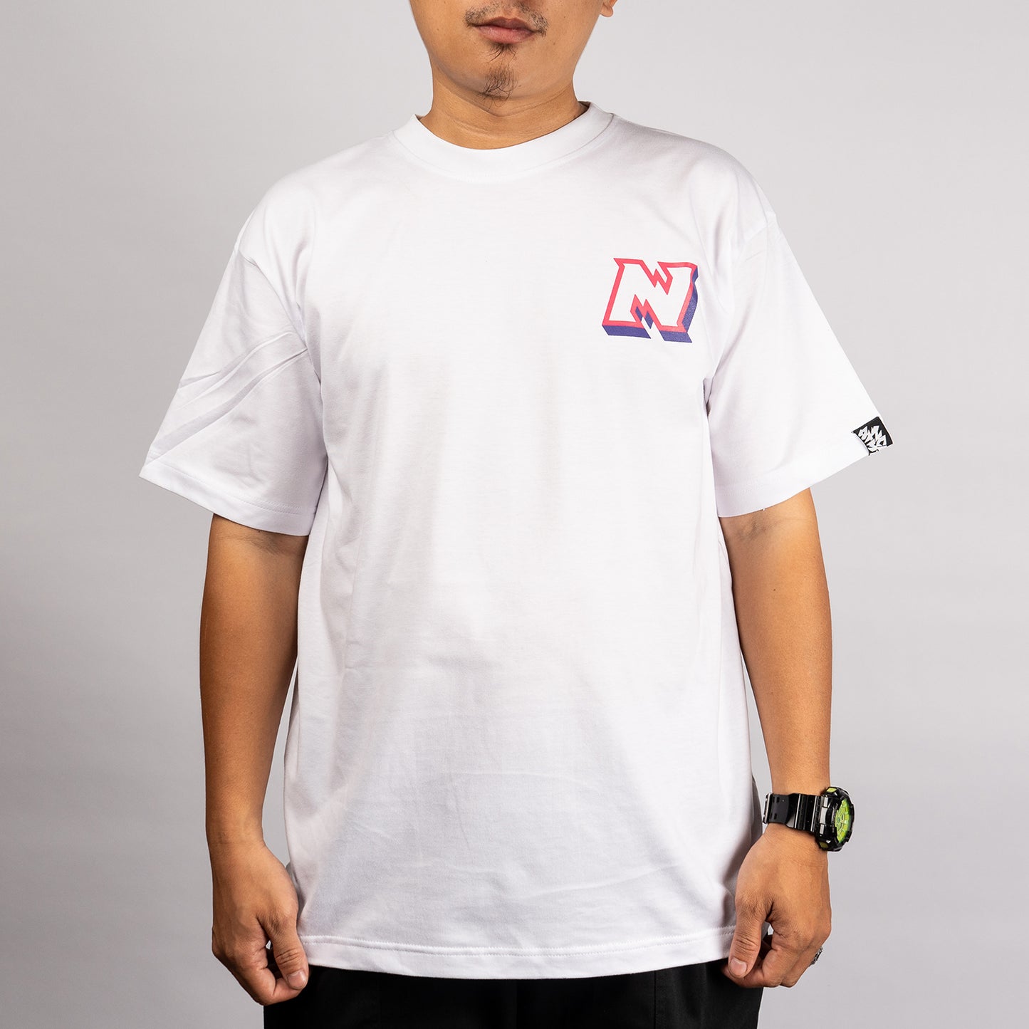 Block Badge Tee (White)