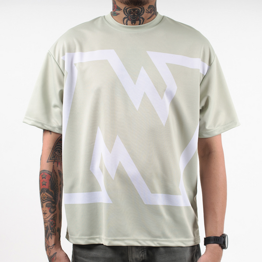 N Logo Brick Jersey Tee - Gin