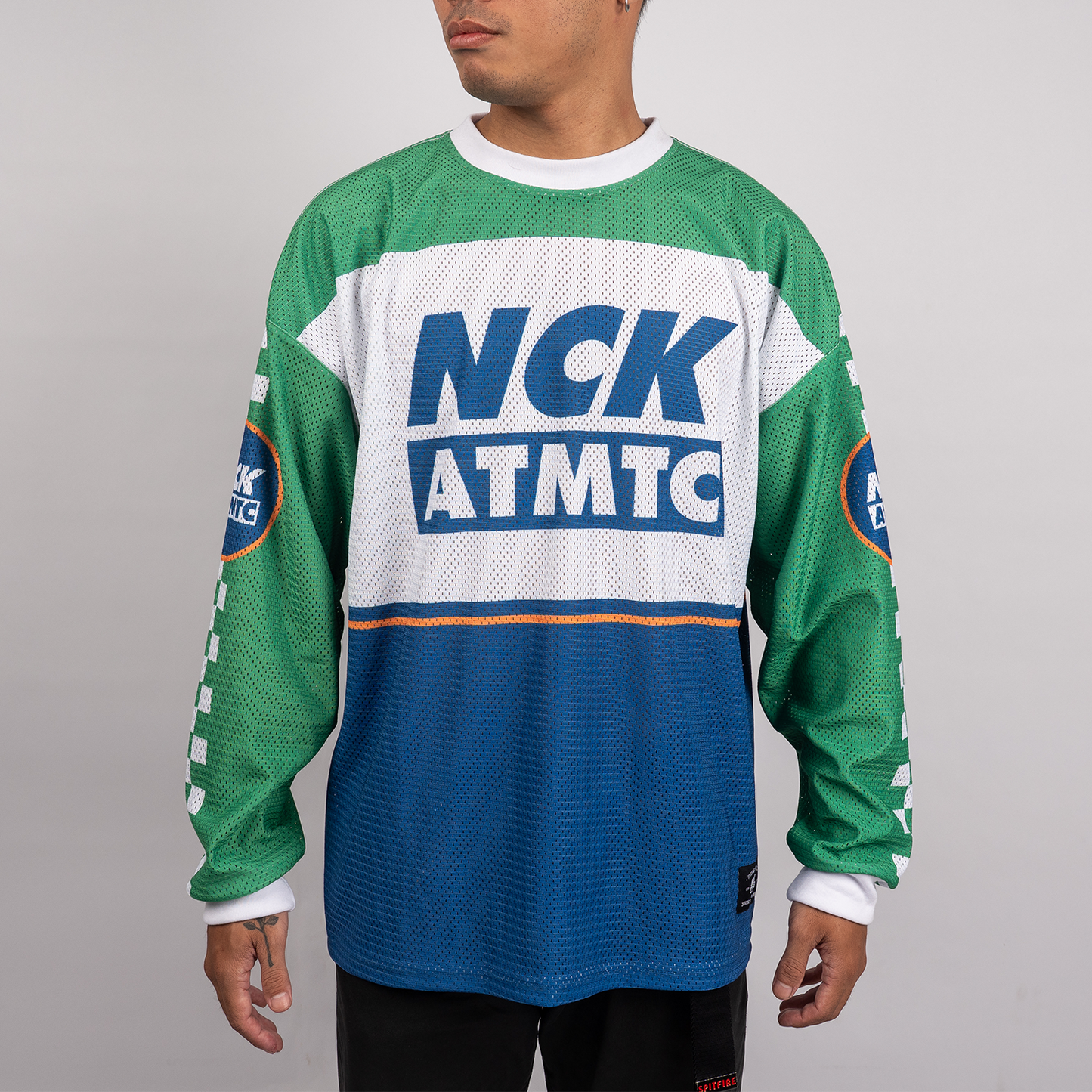 Moto Badger Longsleeve Jersey (Green Blue)