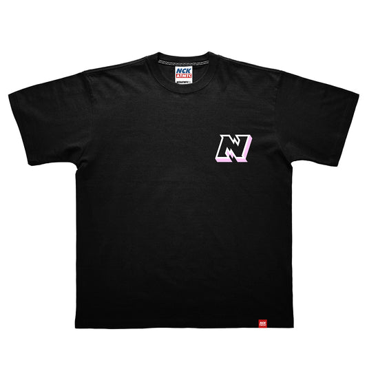 Block Badge Tee - Black Pink