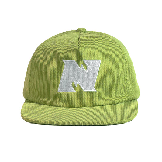 N Logo Corduroy Strapback - Lime