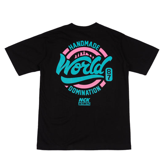 World Domination V2 Neon Tee - Black