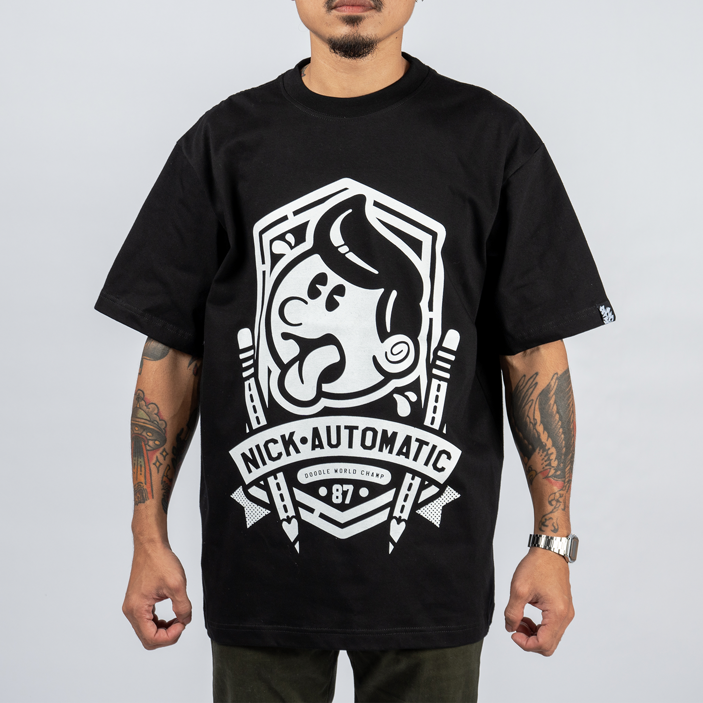 Pencil Crew V2 Tee (Black)