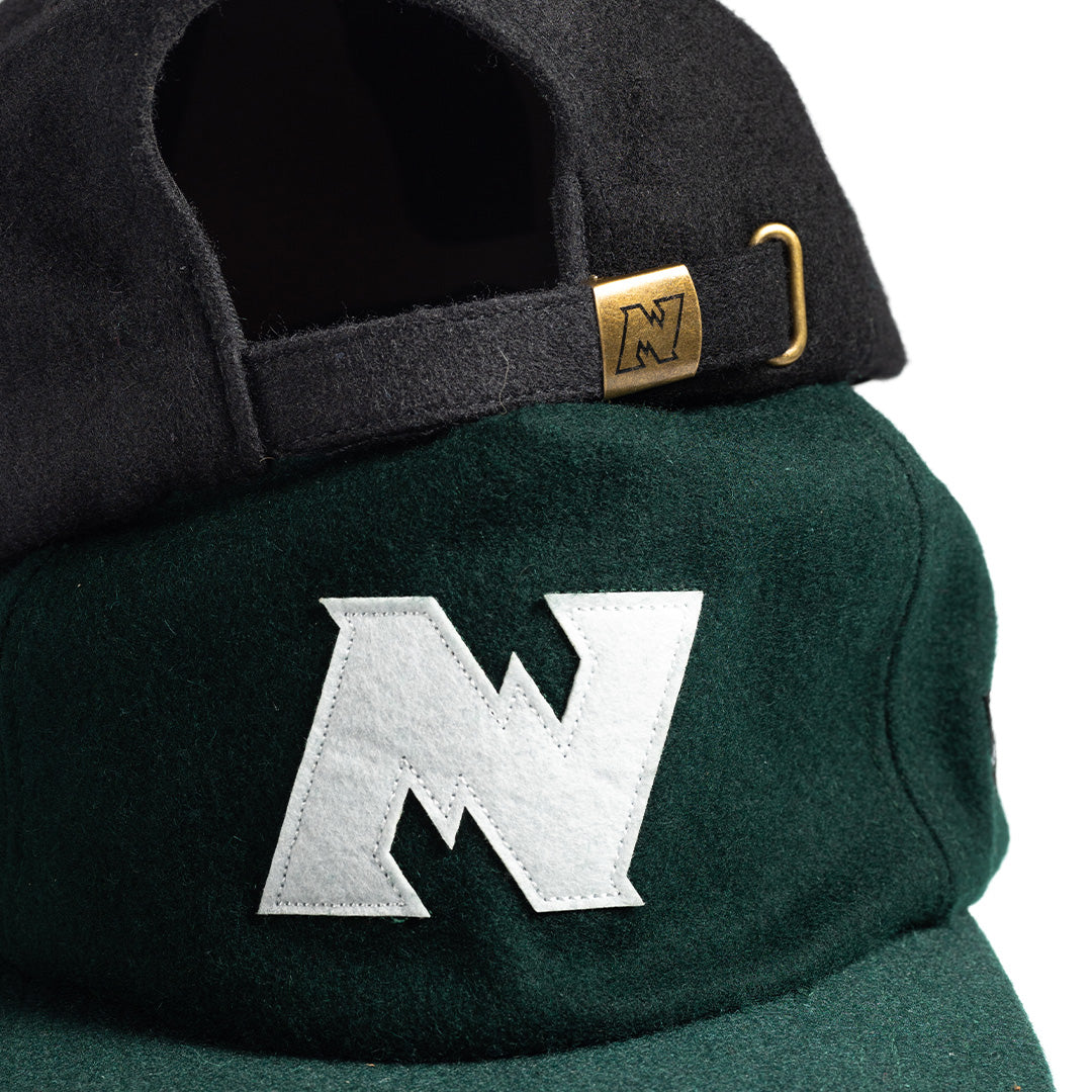 N Logo Wool Unconstructed Cap - Black
