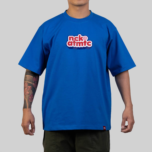 Bubble Text Tee - Blue