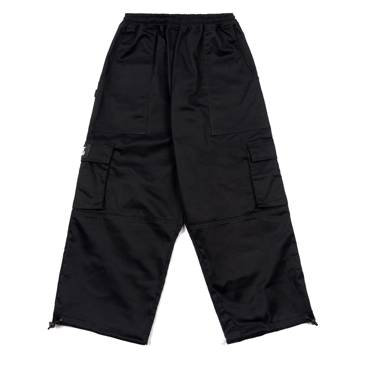 Throw up Cargo Parachute Pants - Black
