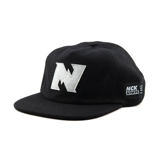 N Logo Wool Unconstructed Cap - Black