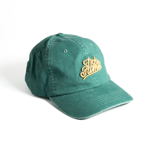 Script Washed Dad Cap  - Green
