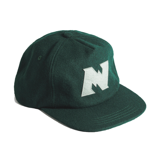 N Logo Wool Unconstructed Cap  - Green