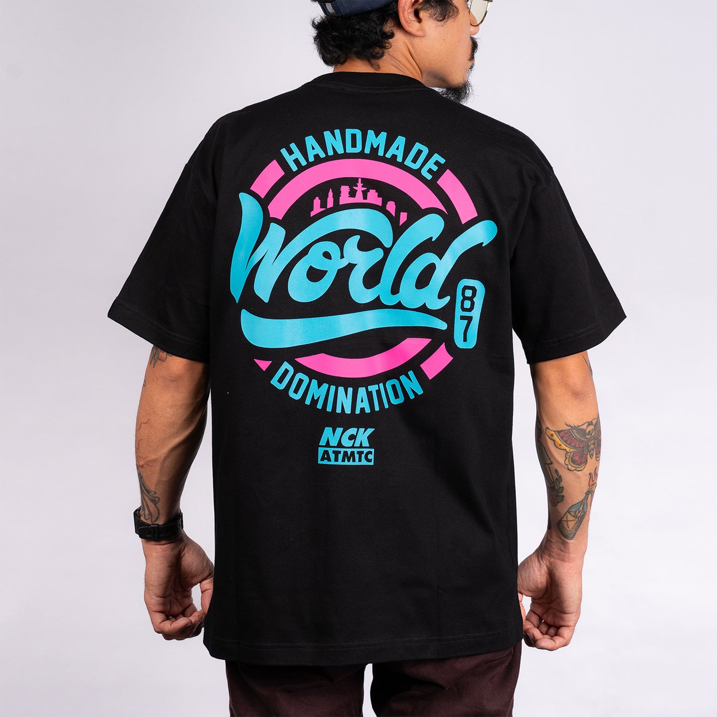 World Domination V2 Neon Tee - Black