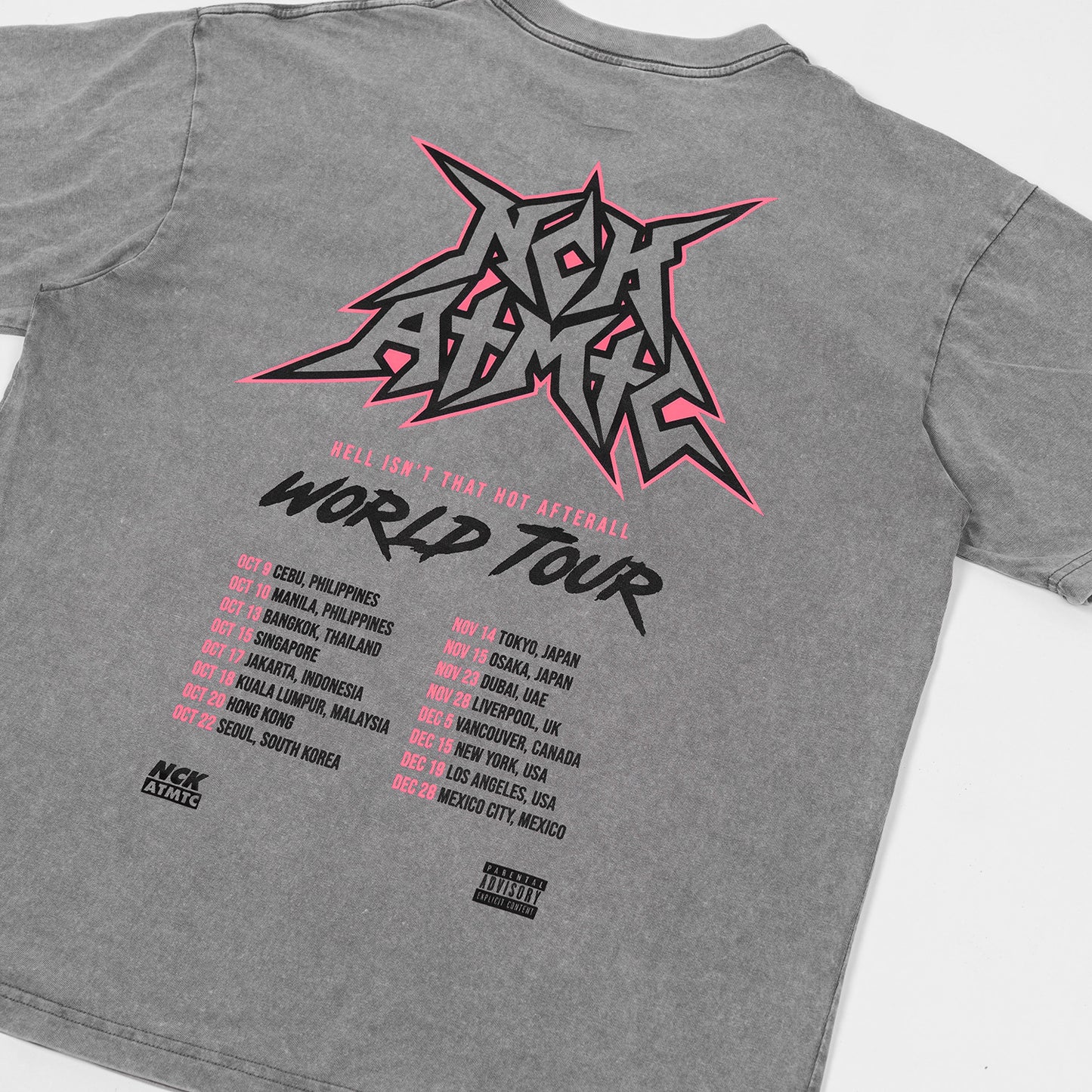 World Tour Box Fit Tee (Acid Grey)