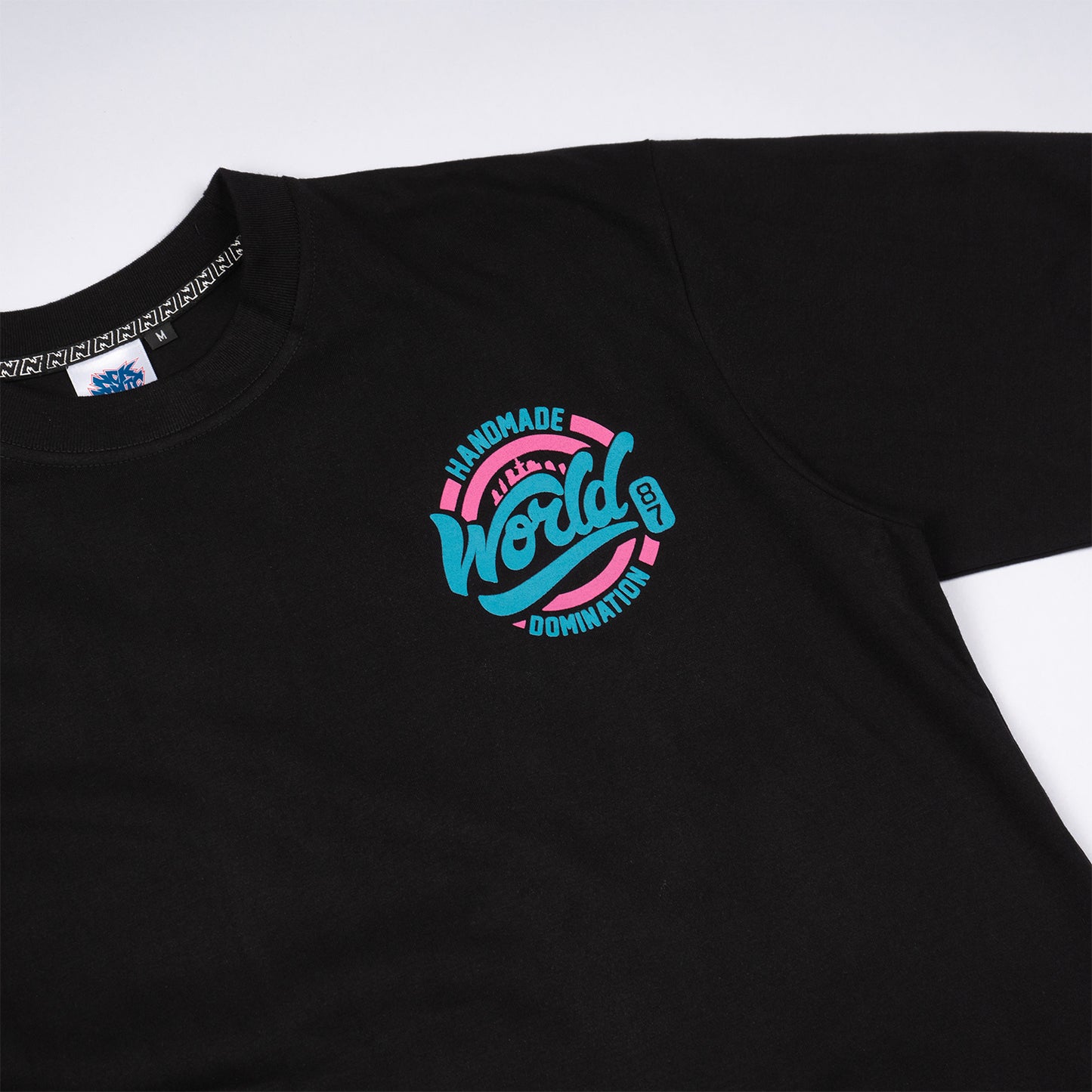 World Domination V2 Neon Tee - Black