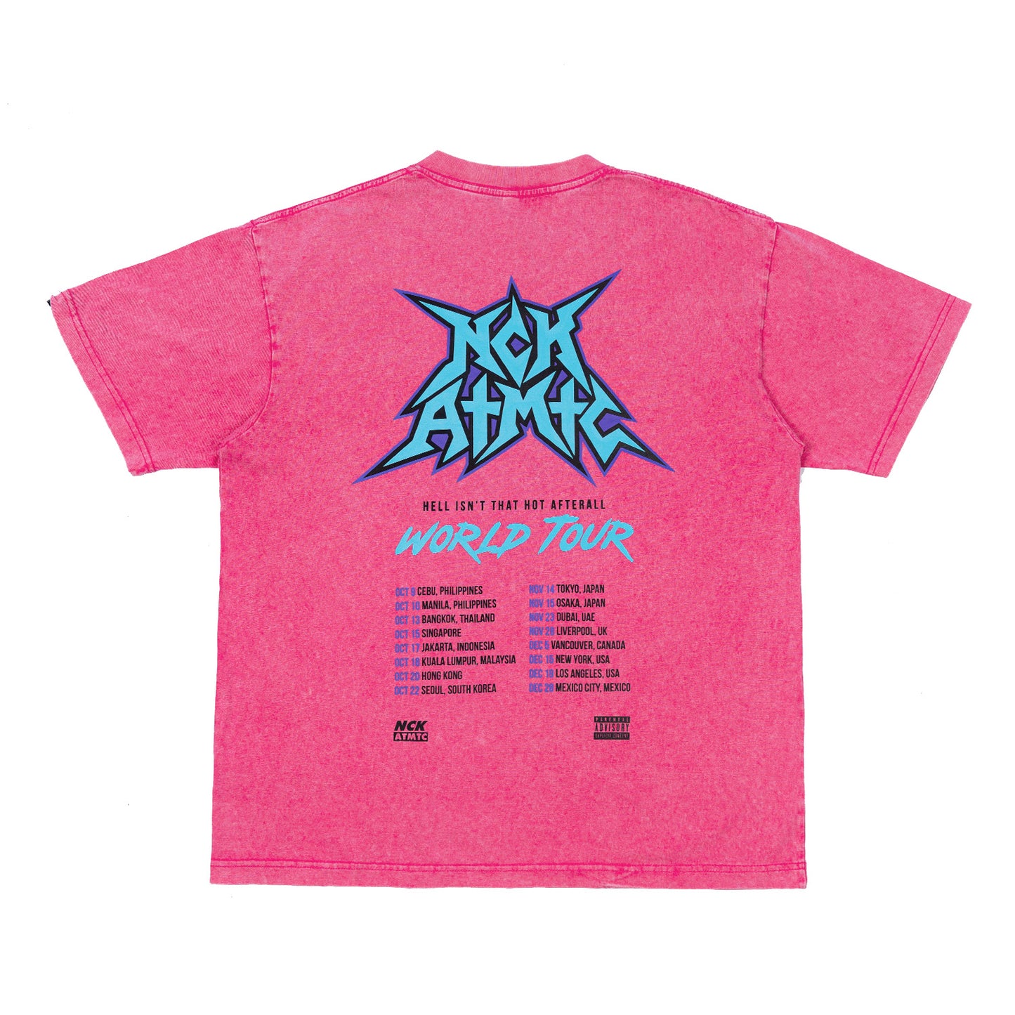 World Tour Box Fit Tee (Acid Pink)