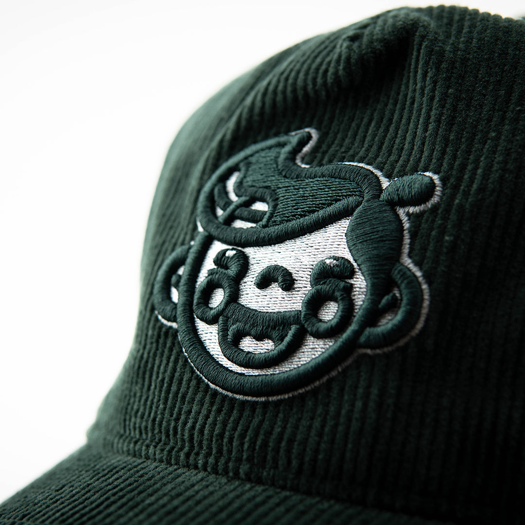 HKL Corduroy Baseball Cap - Forest Green