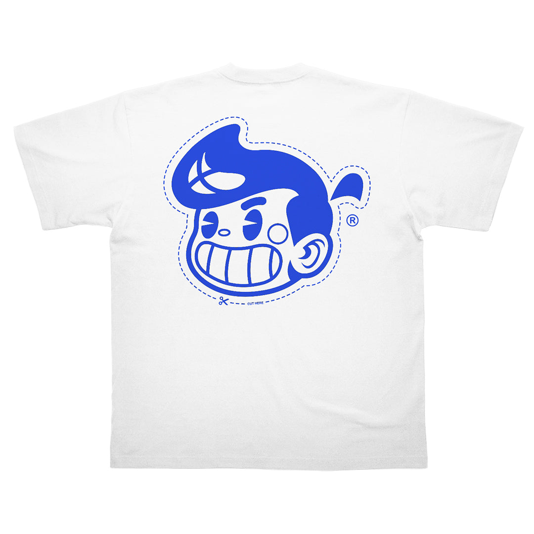 Cut-out Head Logo  - White