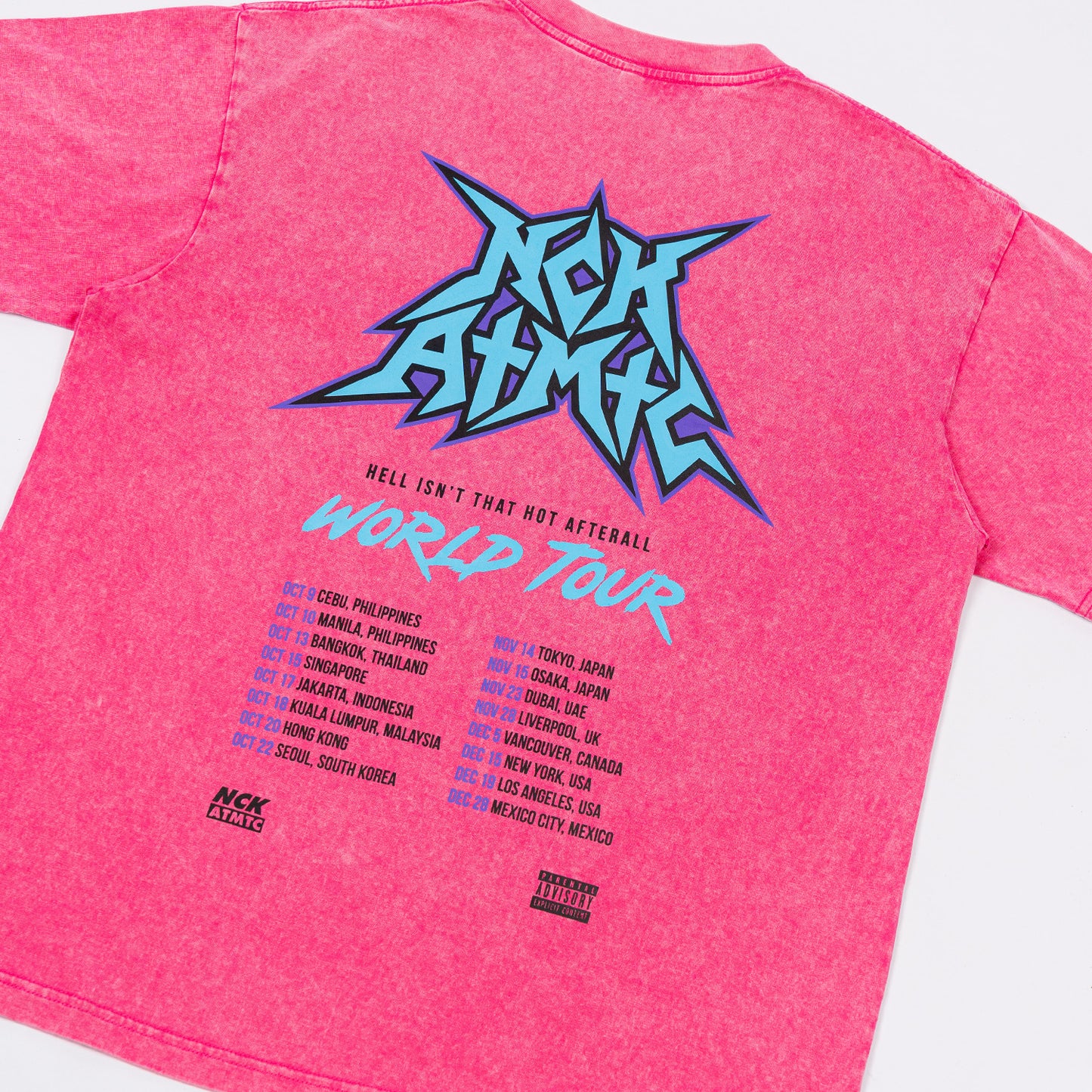 World Tour Box Fit Tee (Acid Pink)