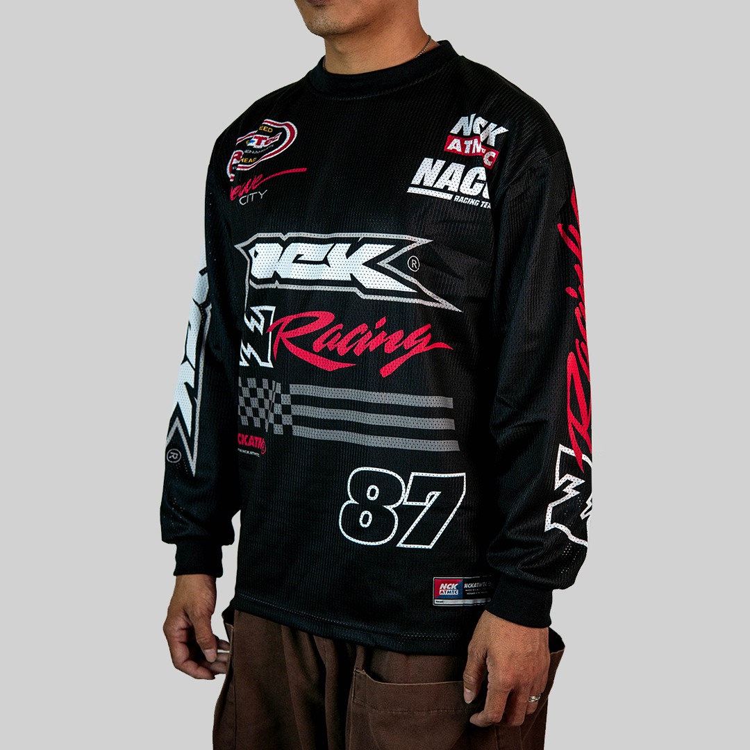 Swerve Long Sleeve Jersey Tee - Black