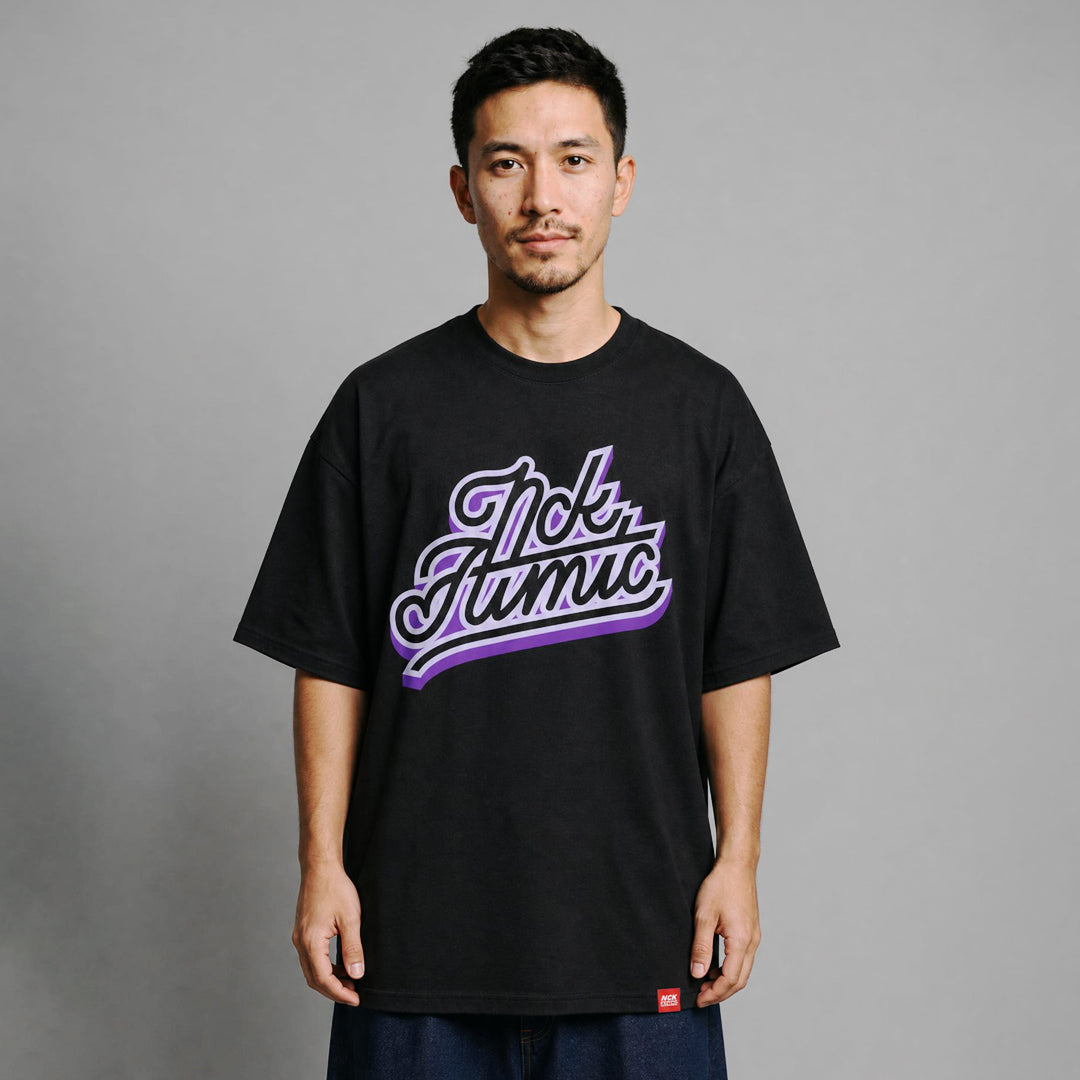 Block Hard Script Tee - Black