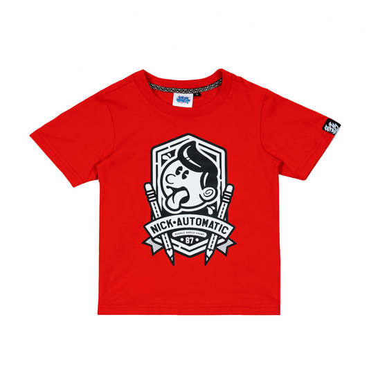 Pencil Crew V2 KIDS Tee  (Red)