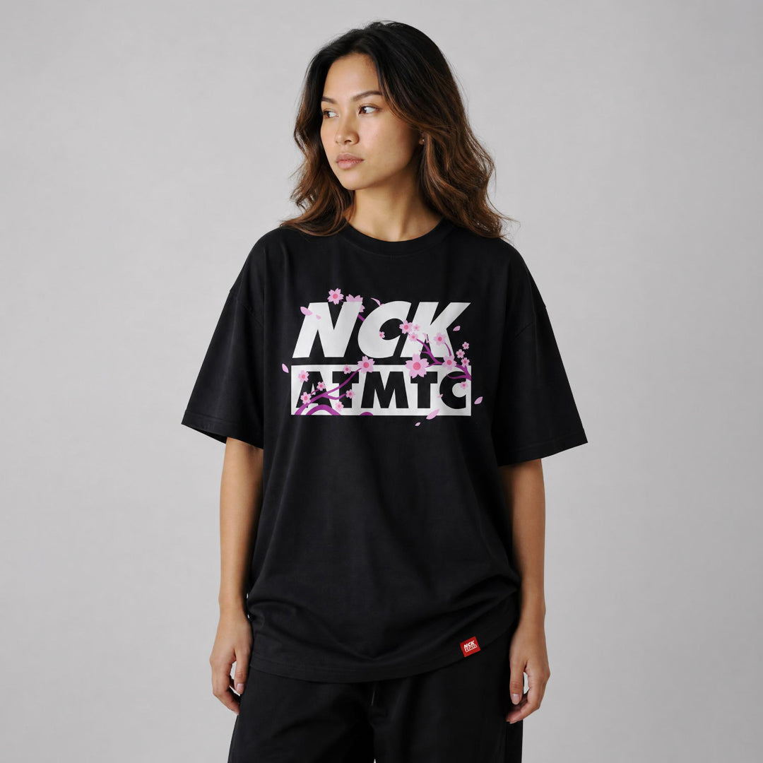 Block Sakura Tee - Black