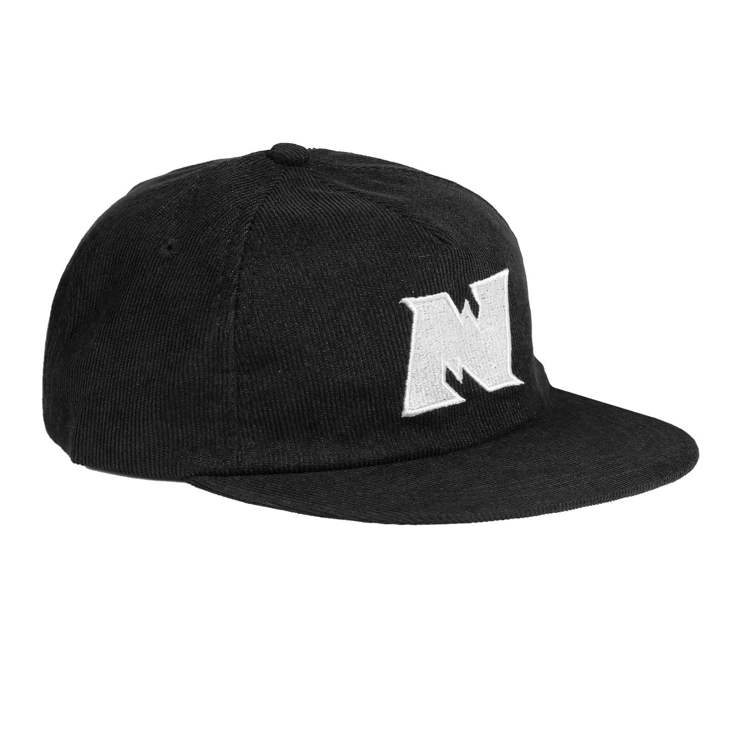 N Logo Corduroy Strapback  - Black
