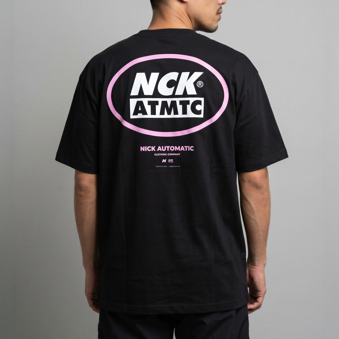Block Badge Tee - Black Pink