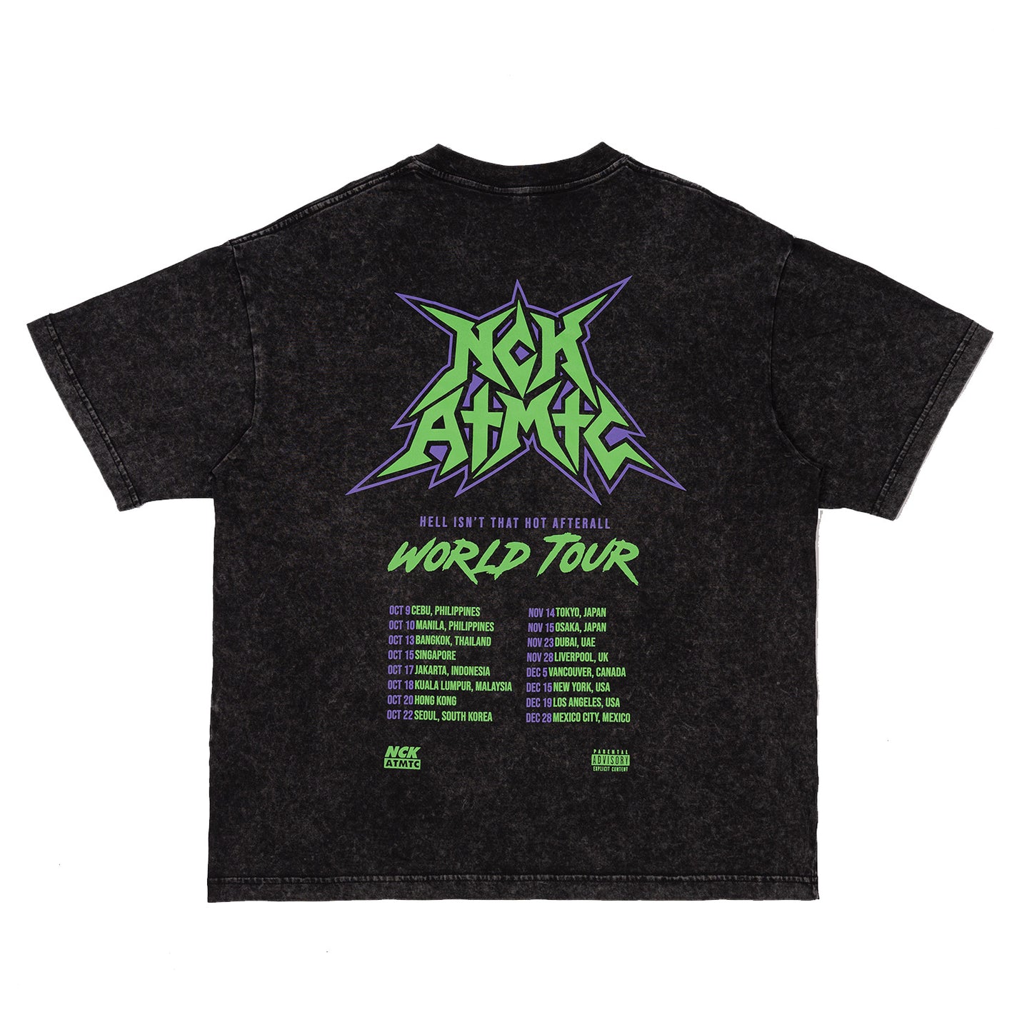 World Tour Box Fit Tee (Acid Black)