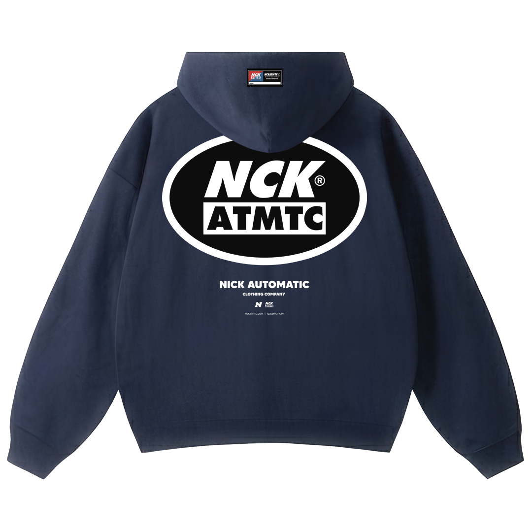 Block Badge Pullover Hoodie - Navy