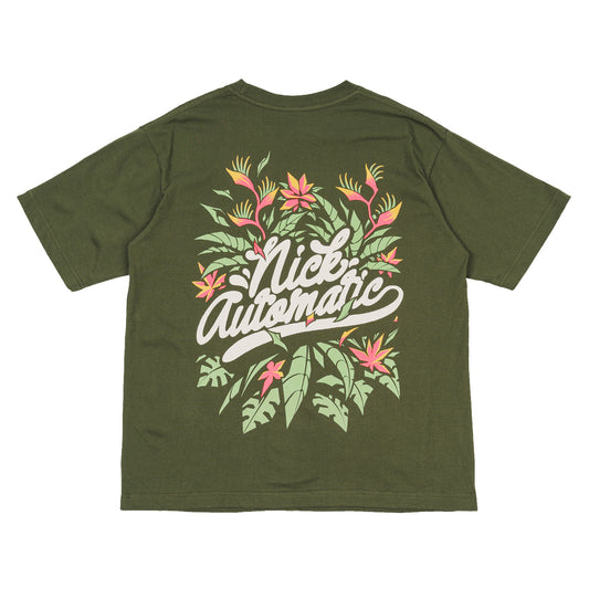 Flora Hawaii Tee (Fatigue Green)