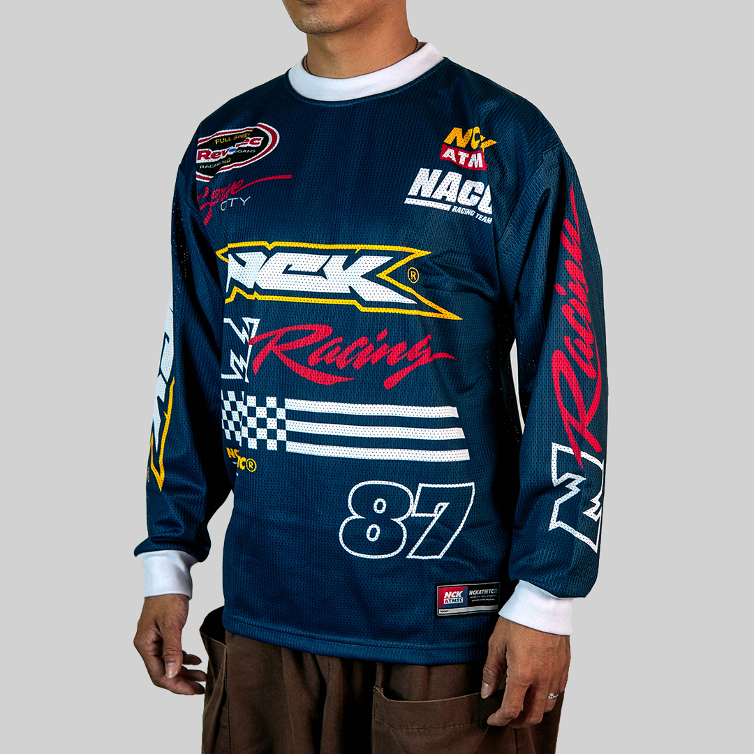 Swerve Long Sleeve Jersey Tee - Navy