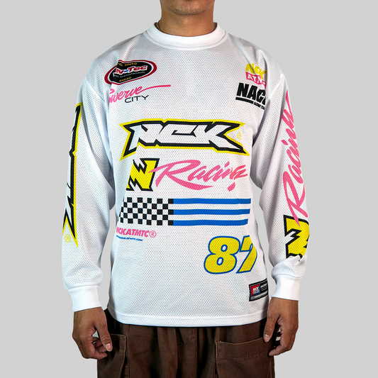 Swerve Long Sleeve Jersey Tee - White
