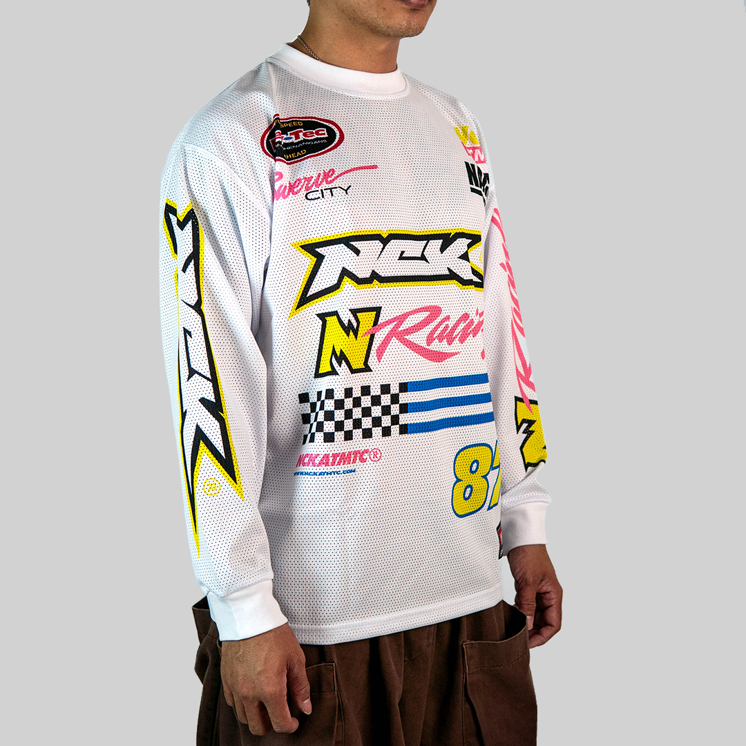 Swerve Long Sleeve Jersey Tee - White