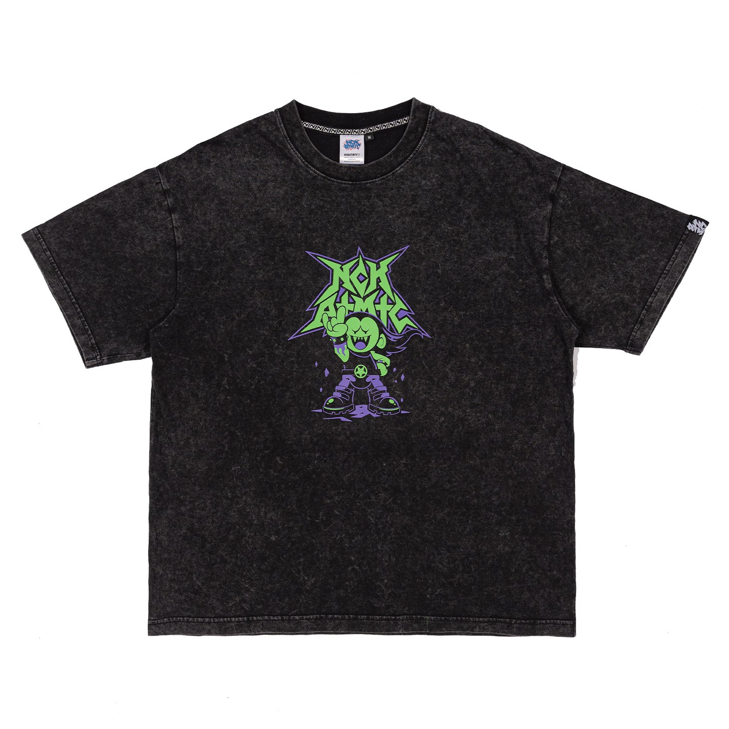 World Tour Box Fit Tee (Acid Black)