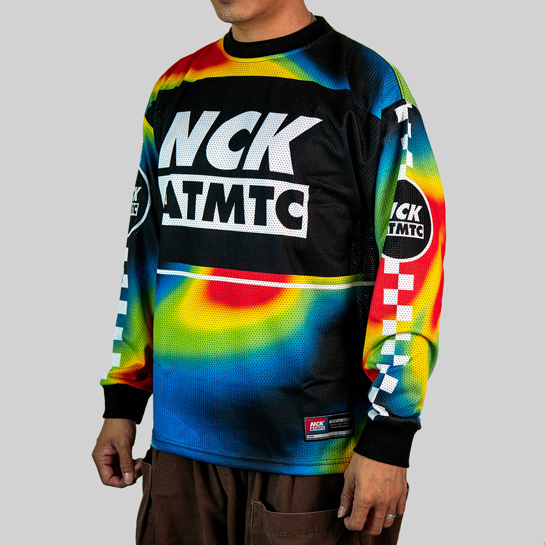 Moto Badger Long Sleeve Jersey Tee - Gecko Heatmap