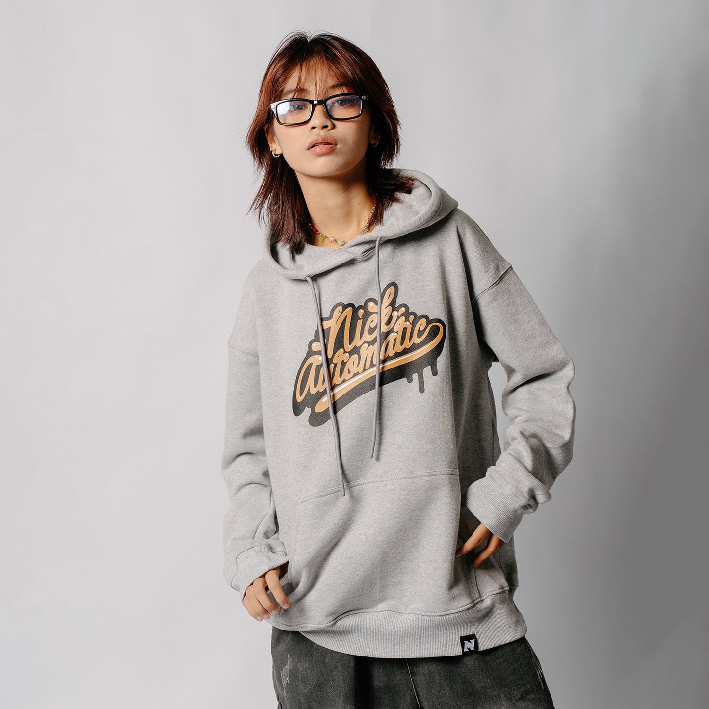 Splatpunk Pullover Hoodie (Heather Grey)