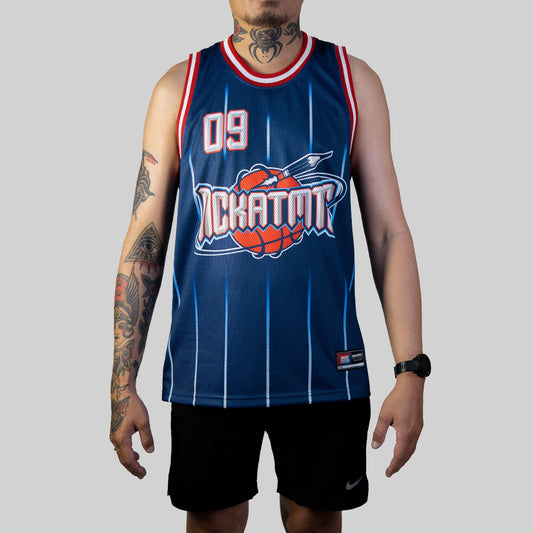 Drexler Basketball Jersey - Navy Blue