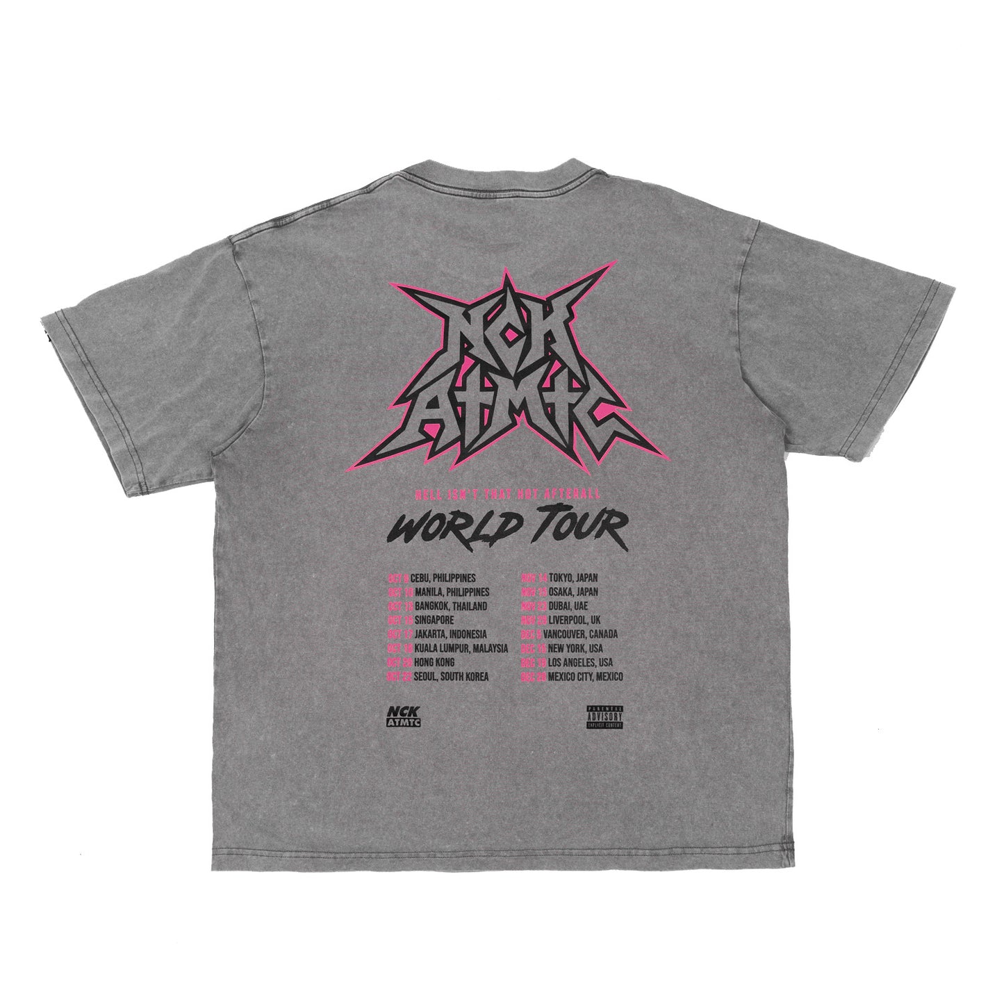 World Tour Box Fit Tee (Acid Grey)