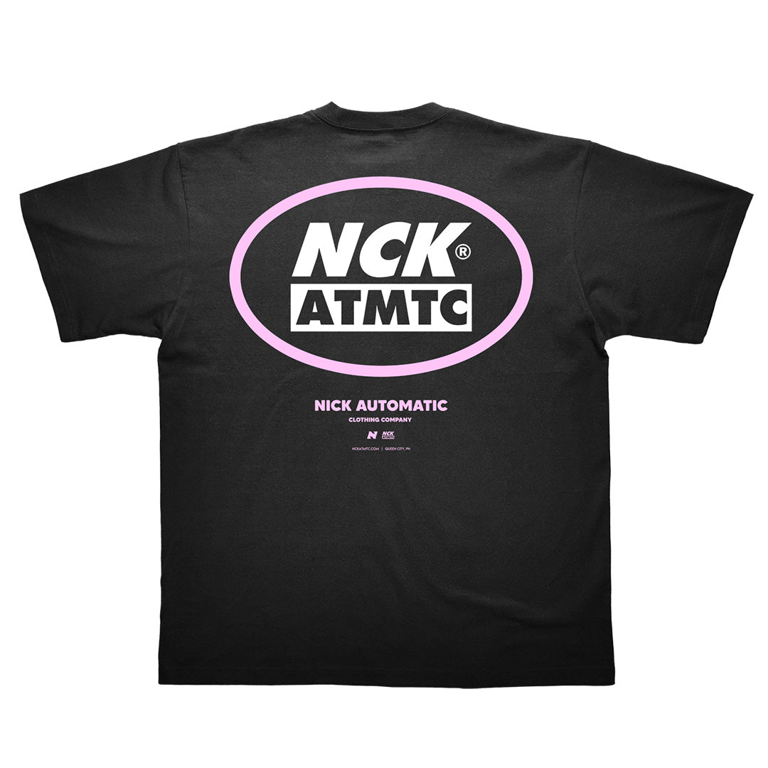 Block Badge Tee - Black Pink